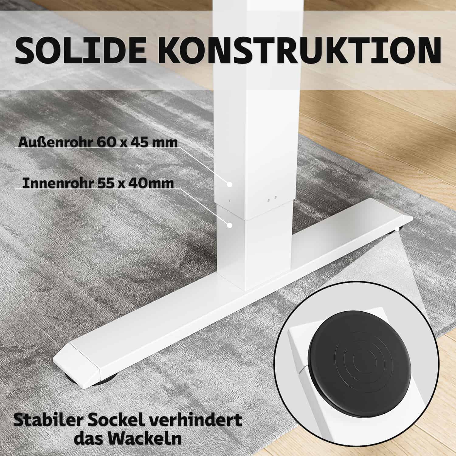 Economy Höhenverstellbarer Schreibtisch mit Basic Hand Controls - Image 5