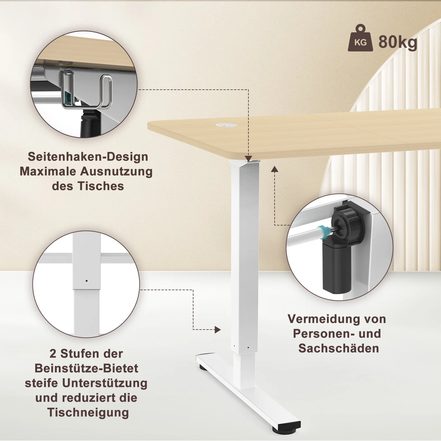 Elektrisch Höhenverstellbarer Schreibtisch 140X70 cm - Image 24