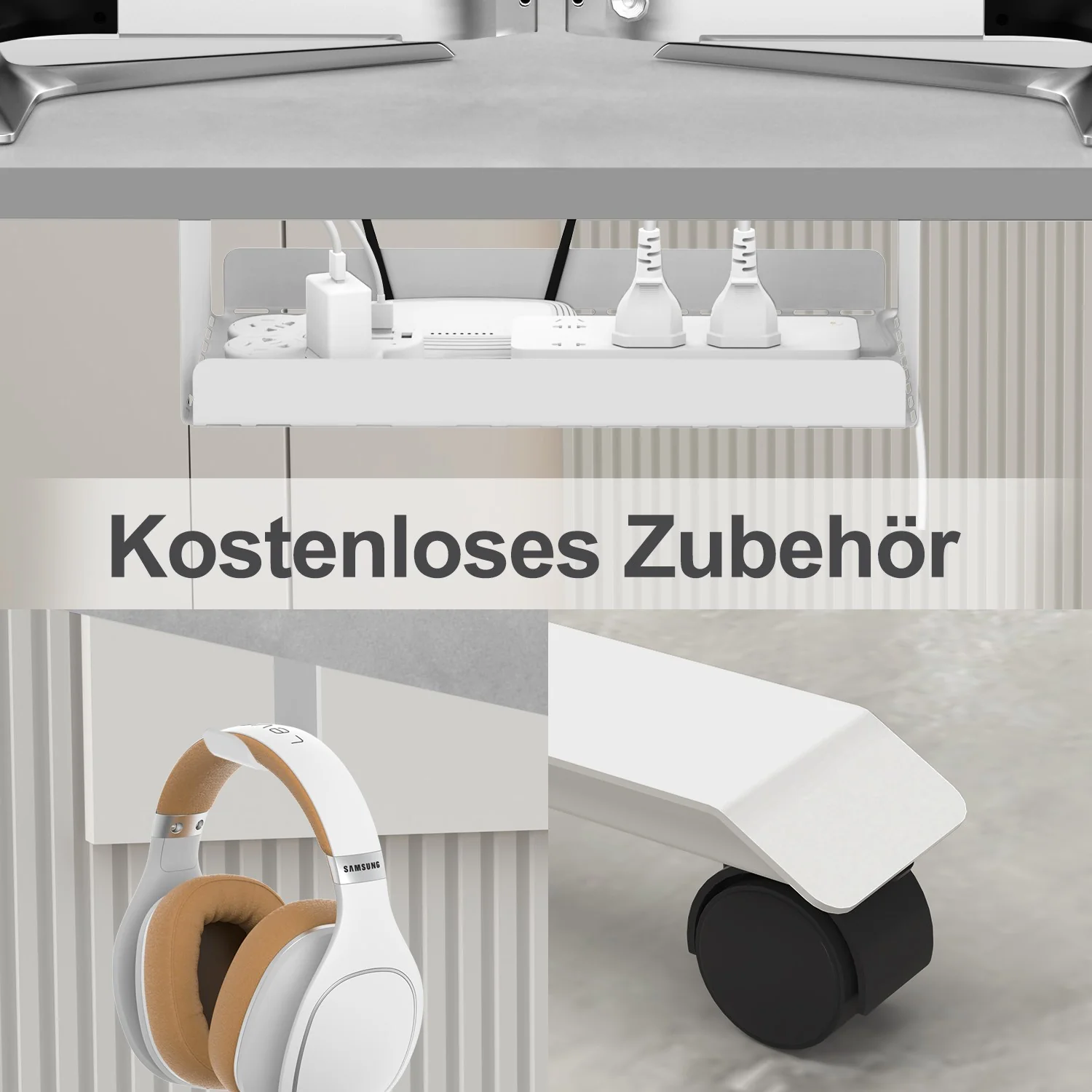 S2 Elektrisch höhenverstellbarer Schreibtisch mit Steckdosenleiste und kabellosem Laden - Image 8