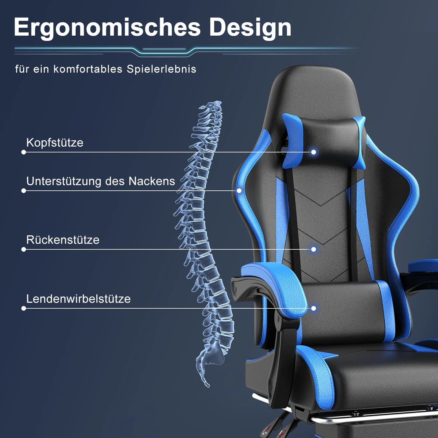 Klassischer Ergonomischer Gaming Stuhl - Image 4