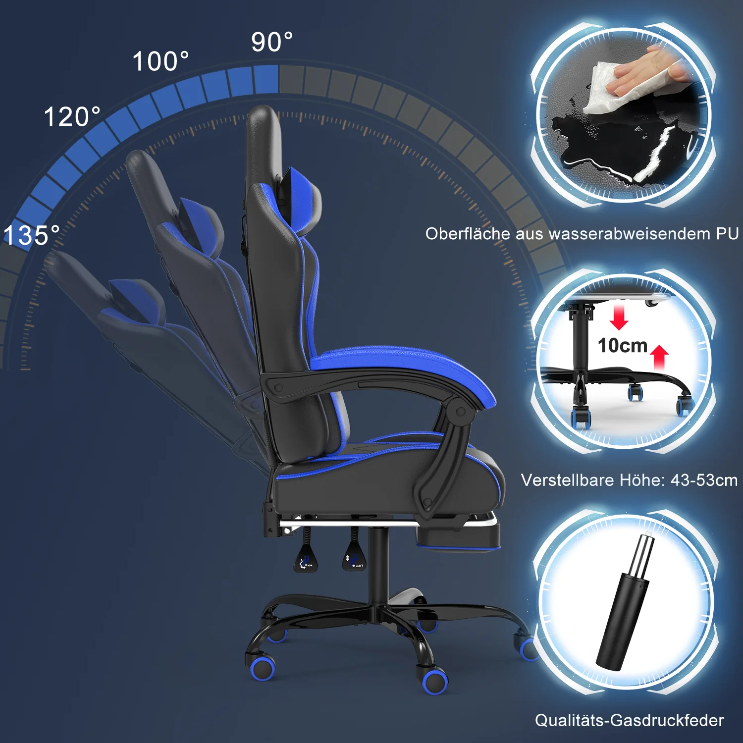 Klassischer Ergonomischer Gaming Stuhl - Image 6