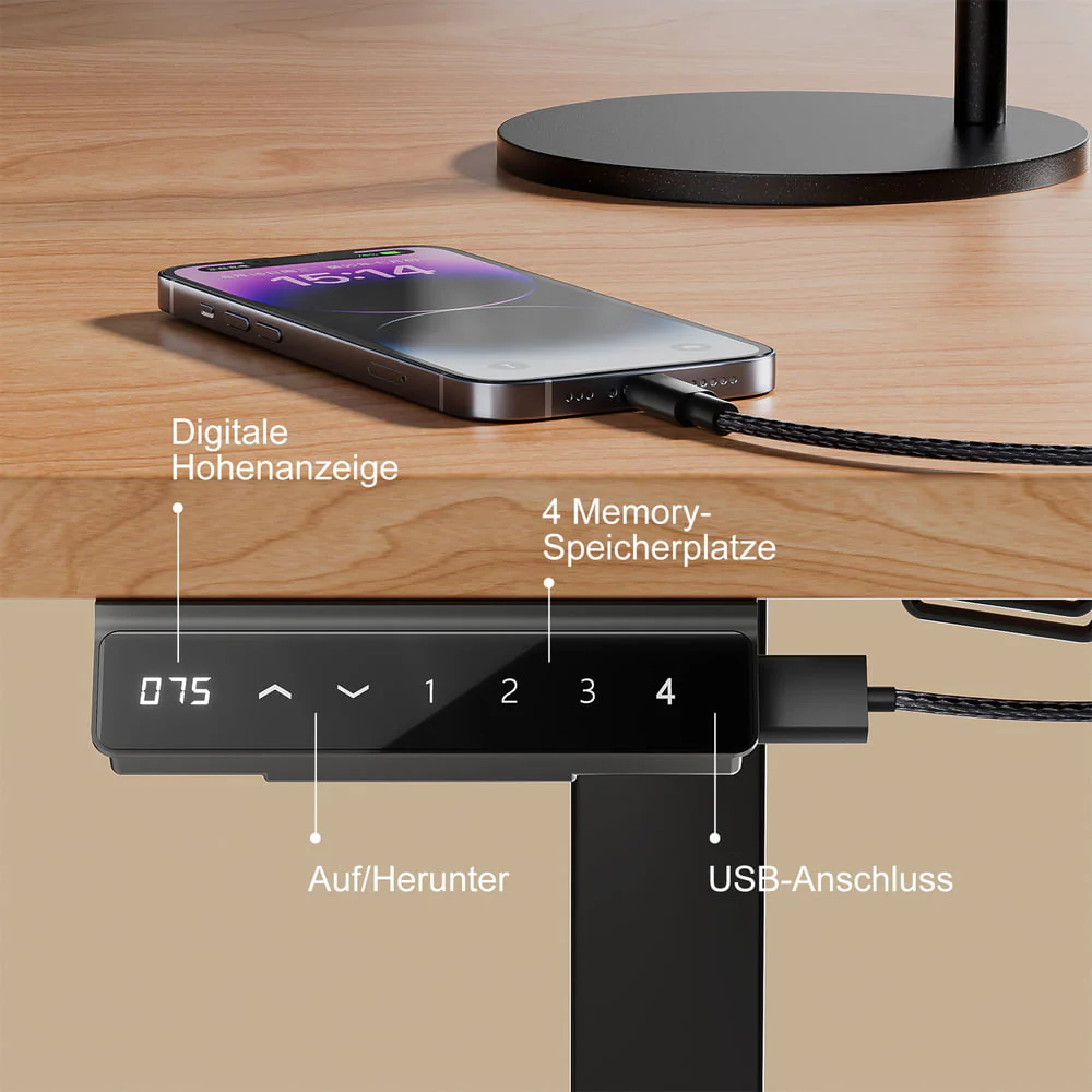 V2 Ultra Elektrisch Höhenverstellbarer Schreibtisch mit Doppelmotor - Image 4